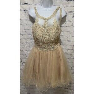 Foryoudress Short Layered Tulle Beaded Bodice homecoming Dress Medium